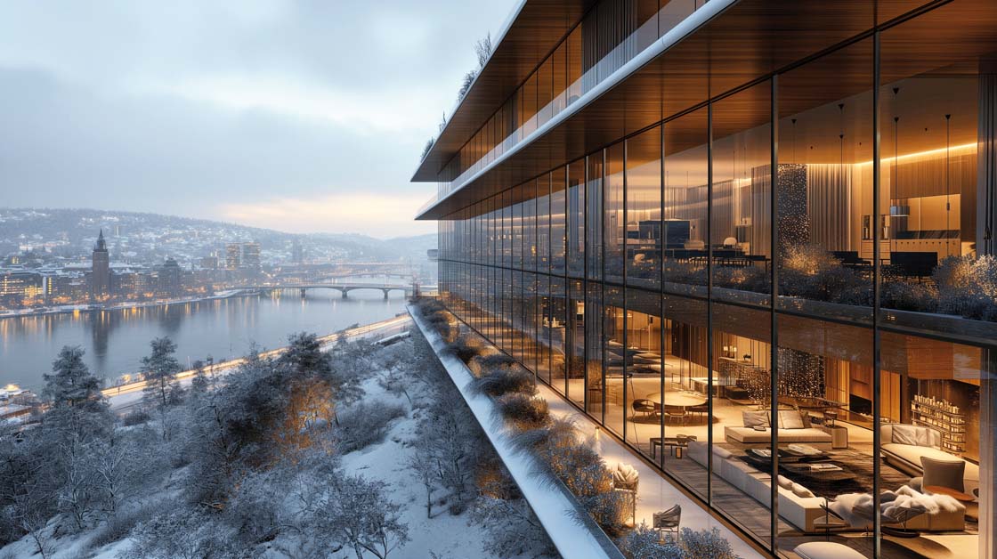 Nowoczesna fasada w skandynawskim duchu