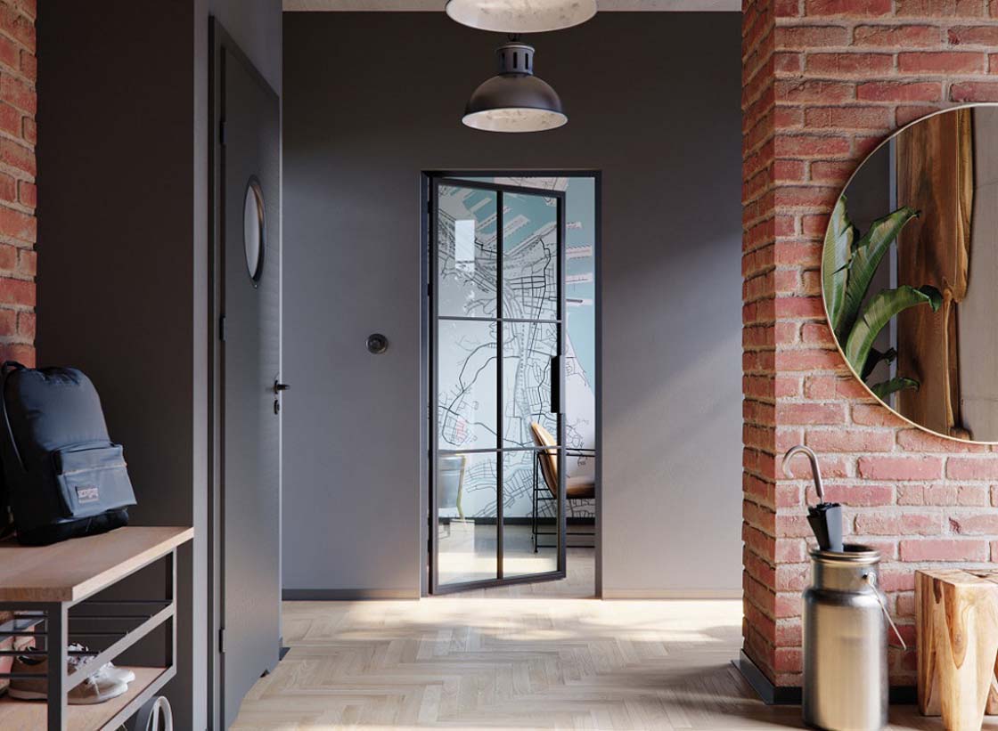 Drzwi z kolekcji PORTA LOFT STALOWE