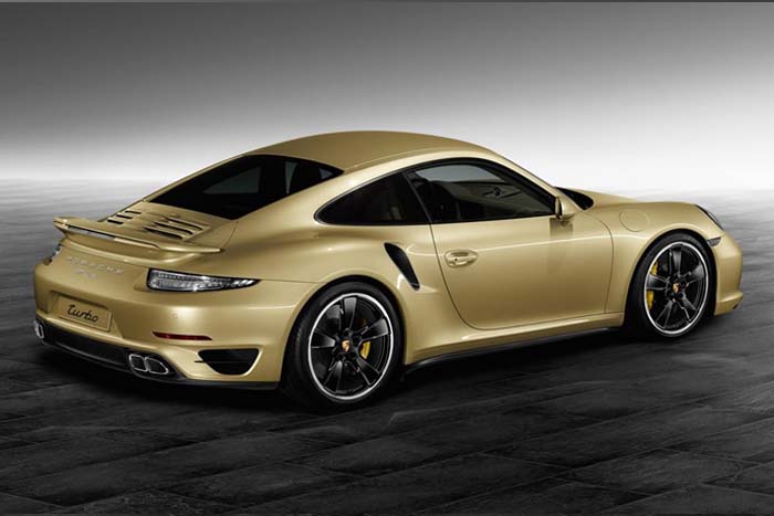 złote porsche ekskluzywne wyposażenie Porsche