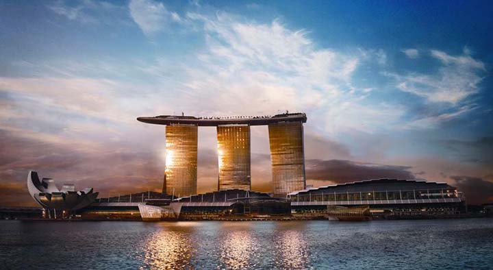Singapur Marina Bay cieśnina Malakka cieśnina Singapurska 