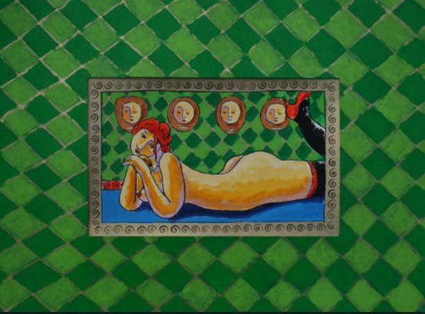akryl Jacques Tange Diana obrazy erotyczne