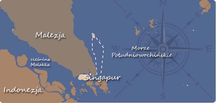 singapur mapa położenie 